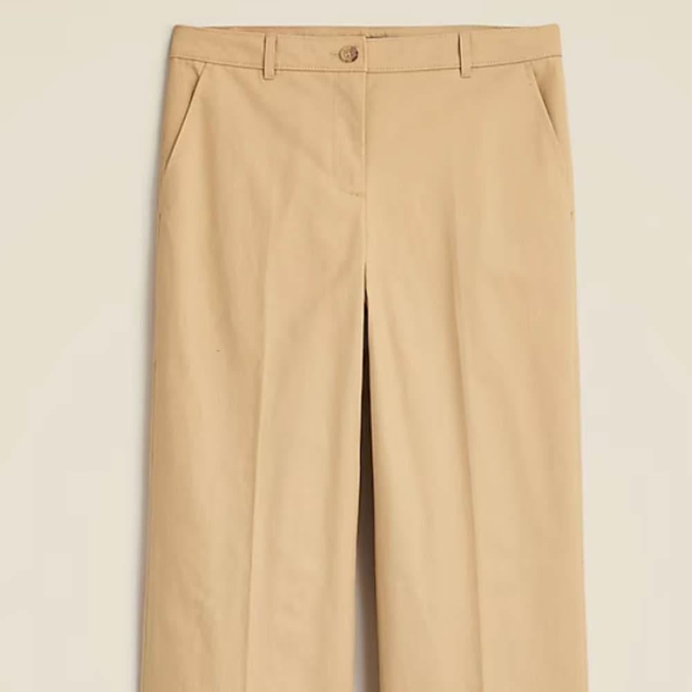 J.Crew Full-length wide-leg trouser in cotton blend
